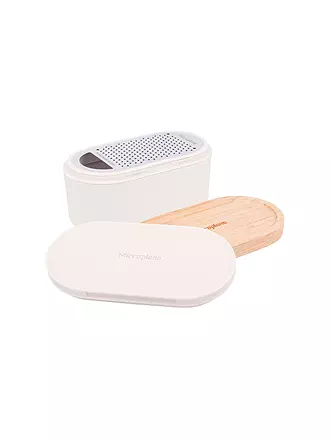 MICROPLANE | Handreibe mit Auffangbehälter Cashmere / Bamboo | beige