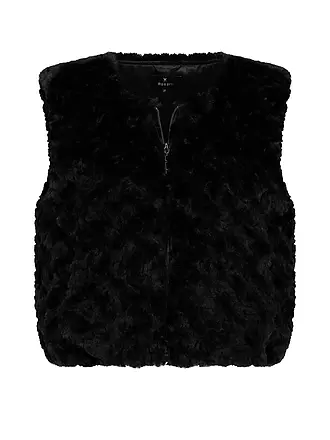 MONARI | Gilet Felloptik | schwarz
