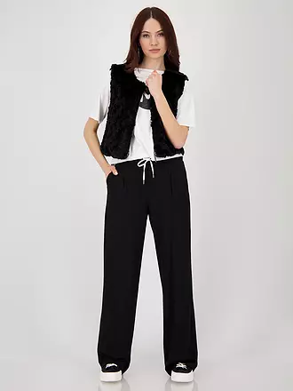 MONARI | Gilet Felloptik | schwarz