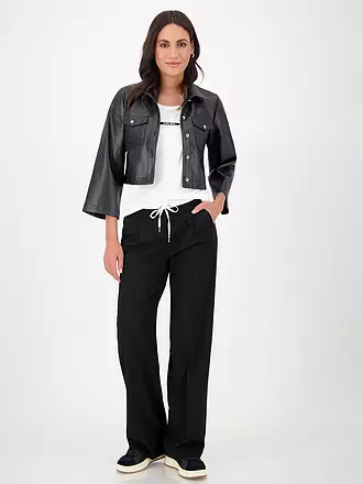 MONARI | Jacke in Lederoptik | schwarz