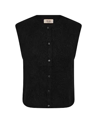 MOS MOSH | Strickgilet MMALMINETHORA | schwarz