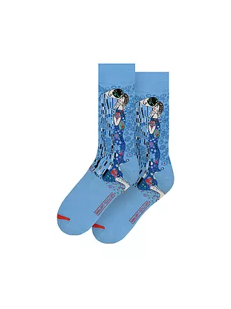 MUSEARTA | Damen Socken DER KUSS - GUSTAV KLIMT blue (36-40) | blau