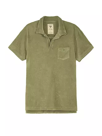 OAS | Frottee Poloshirt | olive