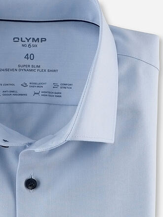 OLYMP NO.6 | Hemd Super Slim Fit | hellblau