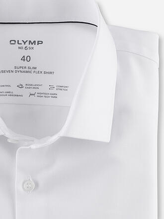 OLYMP NO.6 | Hemd Super Slim Fit | weiß