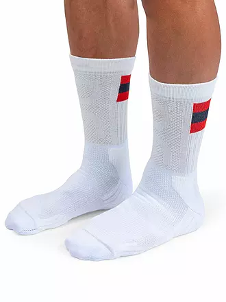 ON | Herren Socken white / indigo | weiss