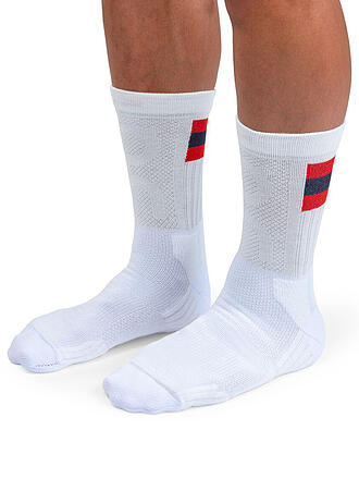 ON | Herren Socken white / red | weiss