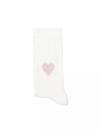 OOLEY | Socken ICON glitter love lilac | weiss