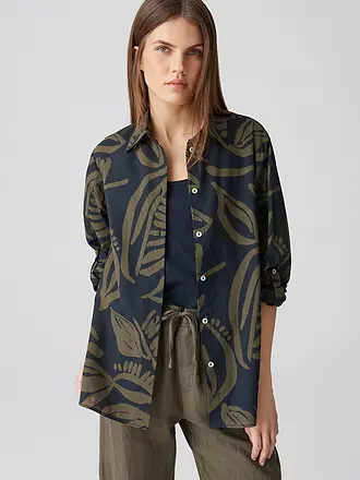 OPUS | Blusenshirt FUMINE TROPICAL | dunkelblau