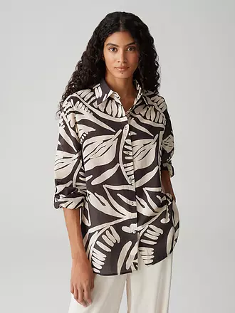 OPUS | Blusenshirt FUMINE TROPICAL | braun