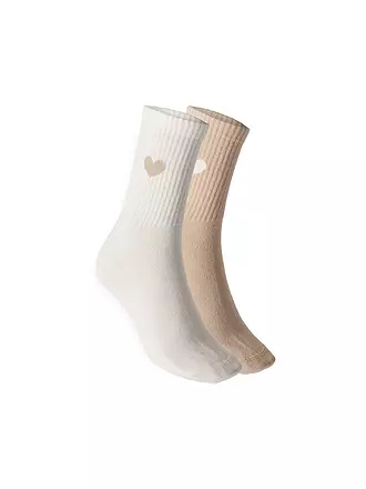 OPUS | Socken YENNIS LOVE 2er Pkg. hazy fog melange | creme