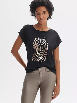 OPUS | T-Shirt SWELONA PRINT | schwarz