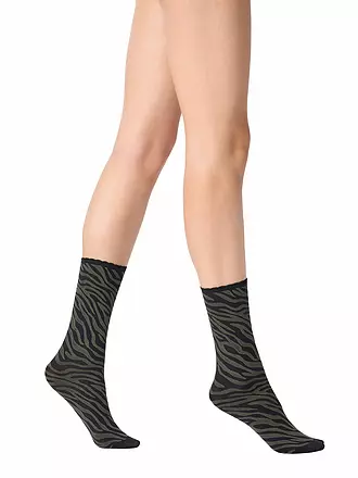 OROBLU | Feinstrumpfsocken SAVAGE black / grey | olive
