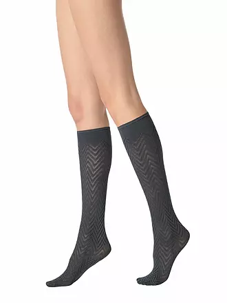 OROBLU | Kniestrümpfe TWEED cacao 3 | grau