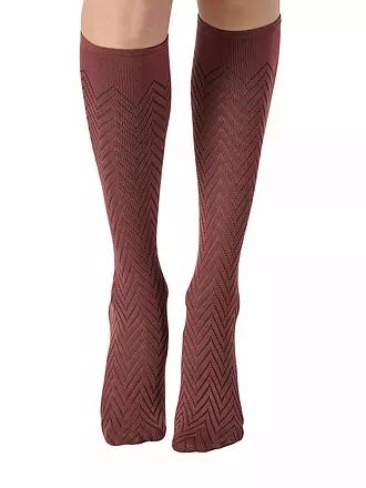 OROBLU | Kniestrümpfe TWEED forest 2 | braun