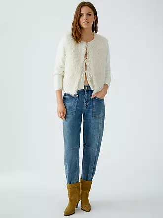 OUÍ | Gilet in Felloptik | creme