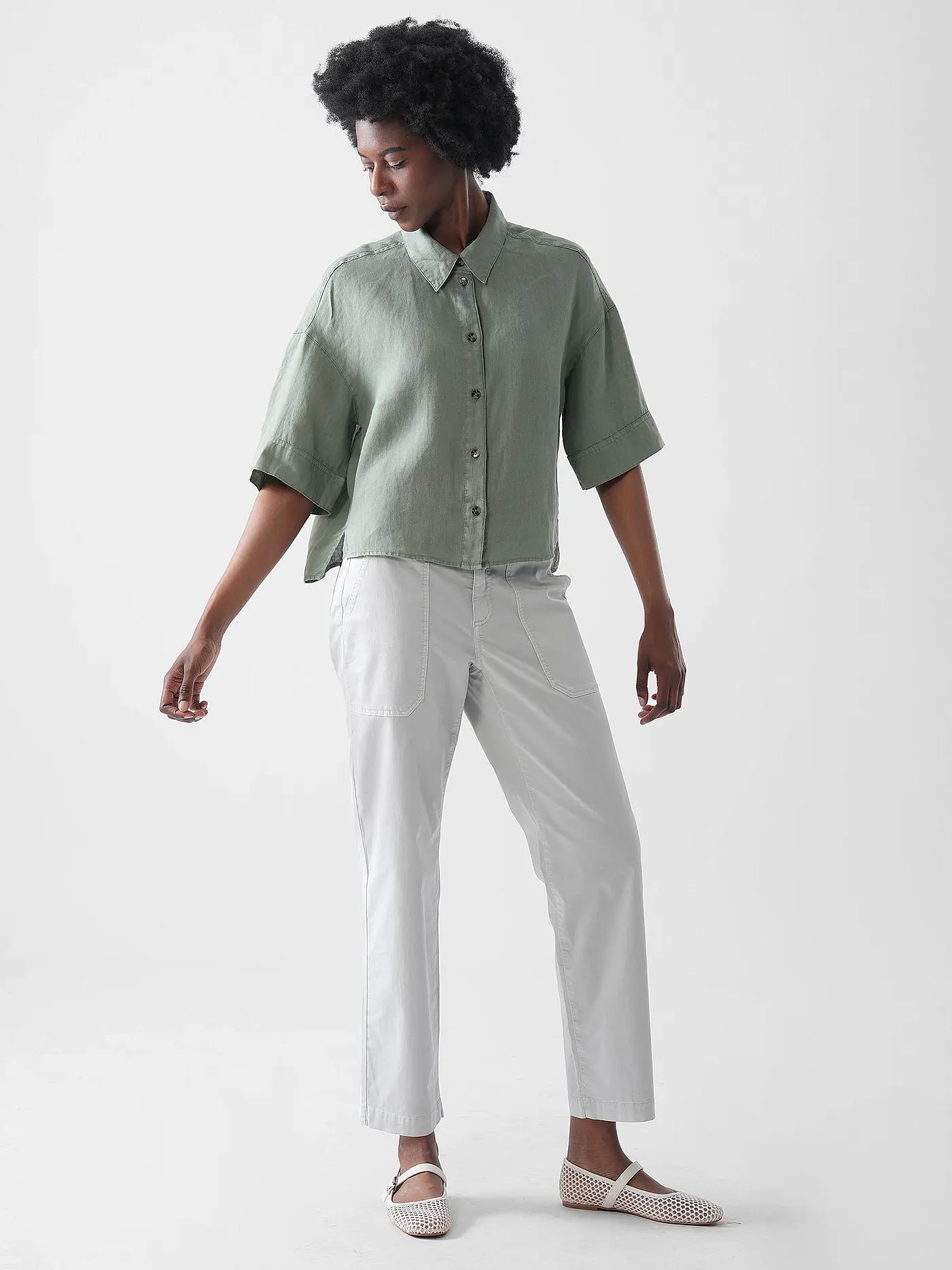OUÍ | Bluse | olive