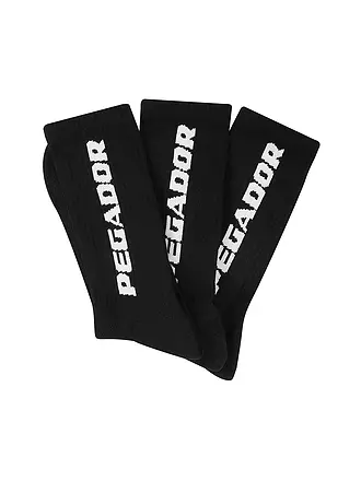PEGADOR | Socken 3er Pkg. white/black | schwarz
