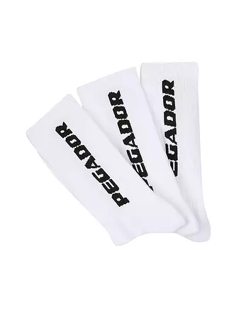 PEGADOR | Socken 3er Pkg. white/black | schwarz