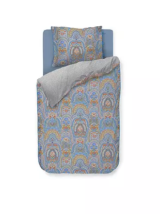 PIP STUDIO | Perkal Bettwäsche JABALI FLOWER 70x90cm / 140x200cm Rosa | blau