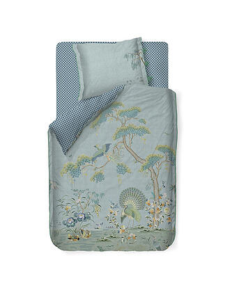PIP STUDIO | Perkal Bettwäsche JAPONICA 70x90cm / 140x200cm Blue | hellblau