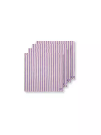 PIP STUDIO | Serviette 4er Set LILY & LOTUS 40x40cm Stripes Lilac | lila