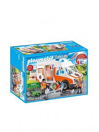 PLAYMOBIL | Rettungswagen mit Licht und Sound 70049 | blau