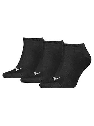 PUMA |  Sneakersocken 3er Pkg blue/grey melan | schwarz