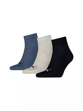 PUMA |  Sneakersocken 3er Pkg denim blue | bunt