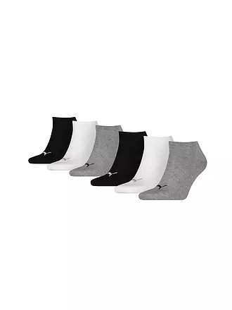 PUMA | Sneaker Socken 6er Pkg. black grey | weiss