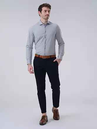 PURE | Jerseyhemd Slim Fit | dunkelblau