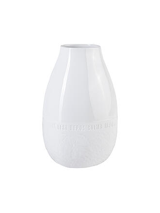 RAEDER | Freiform Vase Ruhe 5-sprachig 12,5x11x20cm | weiss