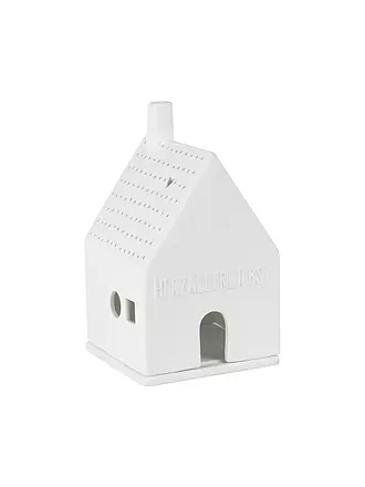 RAEDER | LIVING Lichthaus Tritt ein bring Glück hinein 7x7x13cm | weiss