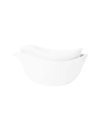 RAEDER | Schale 2er Set 21x12x7cm SCHALENTIERE Weiss | weiss