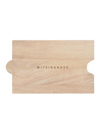 RAEDER | Schneidebrett 25x15cm GEMEINSAM Braun | beige
