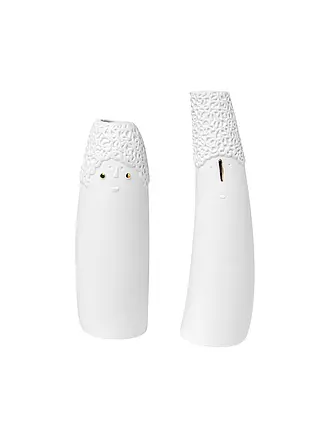 RAEDER | Vase 2er Set FAMILIENBANDE ONKEL & TANTE Weiss | weiss
