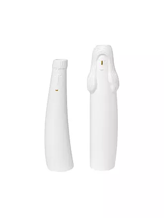 RAEDER | Vase 2er Set FAMILIENBANDE VATER & MUTTER Weiss | weiss