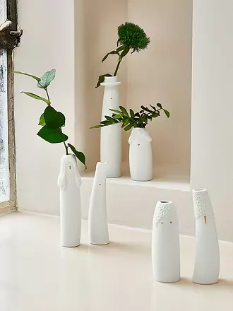 RAEDER | Vase 2er Set FAMILIENBANDE VATER & MUTTER Weiss | weiss