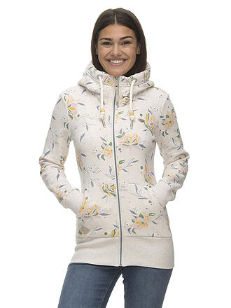 RAGWEAR | Sweatjacke NESKA FLOWER | weiss