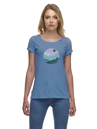 RAGWEAR | T-Shirt FLORAH MOUNTAINS | hellgruen