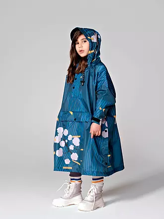RAINKISS | Kinder Regenjacke - Regenponcho Digi Spring | blau