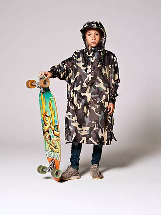 RAINKISS | Kinder Regenjacke - Regenponcho Digi Spring | braun