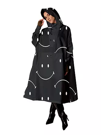 RAINKISS | Regenjacke - Regenponcho Black Polka | schwarz