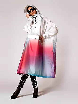 RAINKISS | Regenjacke - Regenponcho RETRO SMILEY | weiss