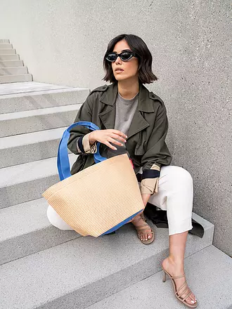 REISENTHEL | Tasche - Shopper Medium Raffia Blue | blau