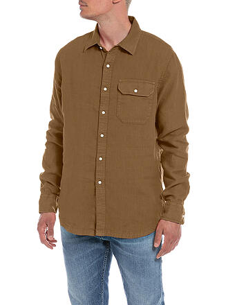 REPLAY | Leinenhemd Regular Fit | beige