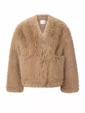 RICH & ROYAL | Jacke in Felloptik | camel