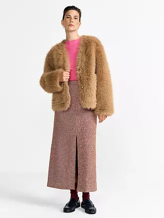 RICH & ROYAL | Jacke in Felloptik | camel