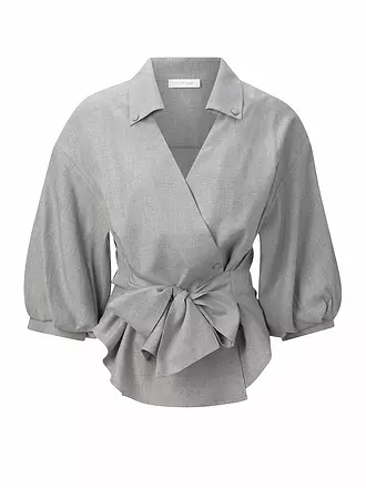 RICH & ROYAL | Wickelbluse | grau