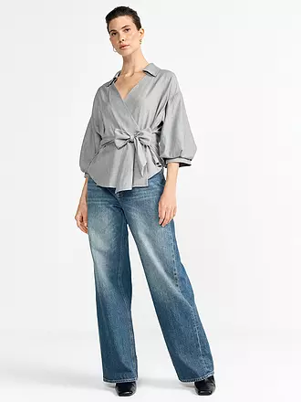 RICH & ROYAL | Wickelbluse | grau
